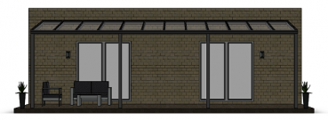 Preview: Überdachung mit VSG 8,76 mm klar, 9 x 4 m